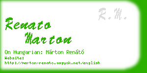 renato marton business card