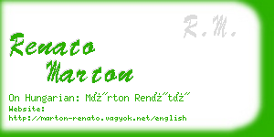 renato marton business card